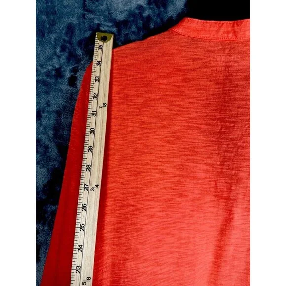 Chico’s The Ultimate Tee Women's Top Size 2 Large Orange 3/4 Sleeve - Picture 9 of 15